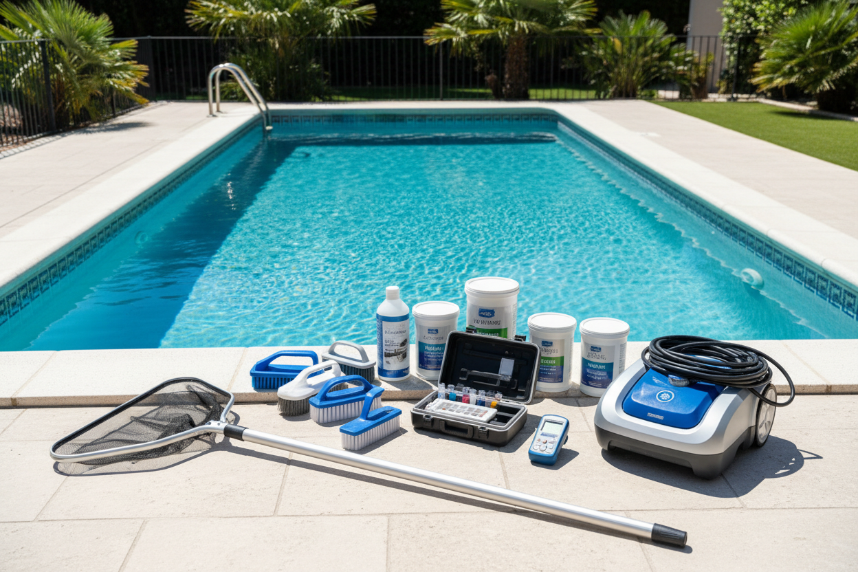 Professional pool maintenance services and equipment Lahore
